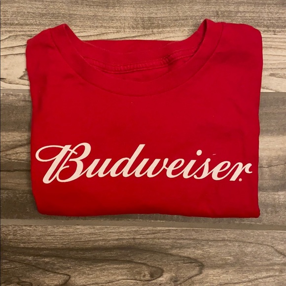 Hanes Other - Men’s Budweiser Red Size Large Hanes T-shirt Hanes Other - Men’s Budweiser Red Size Large Hanes T-shirt